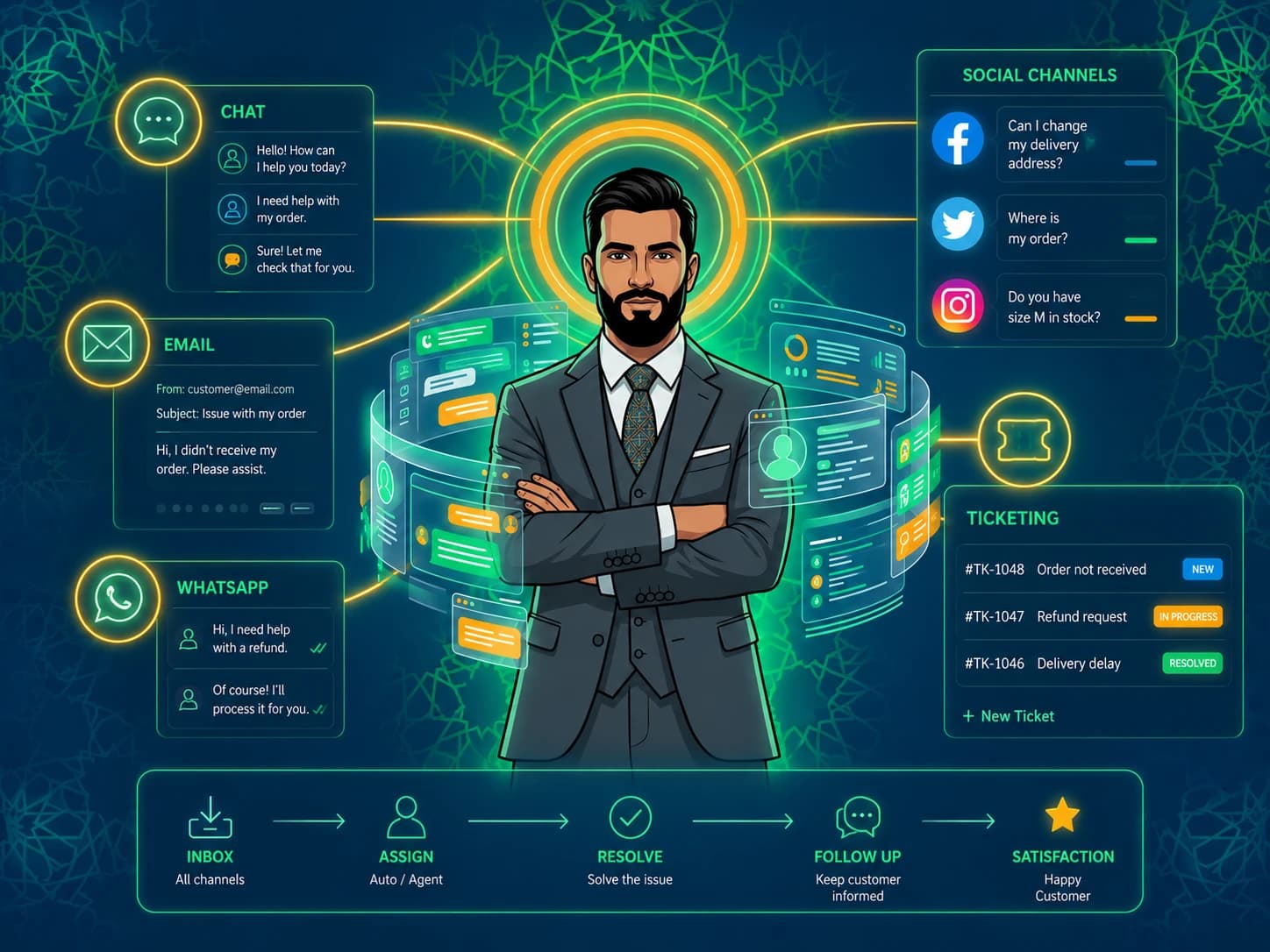 نظام دعم العملاء متعدد القنوات